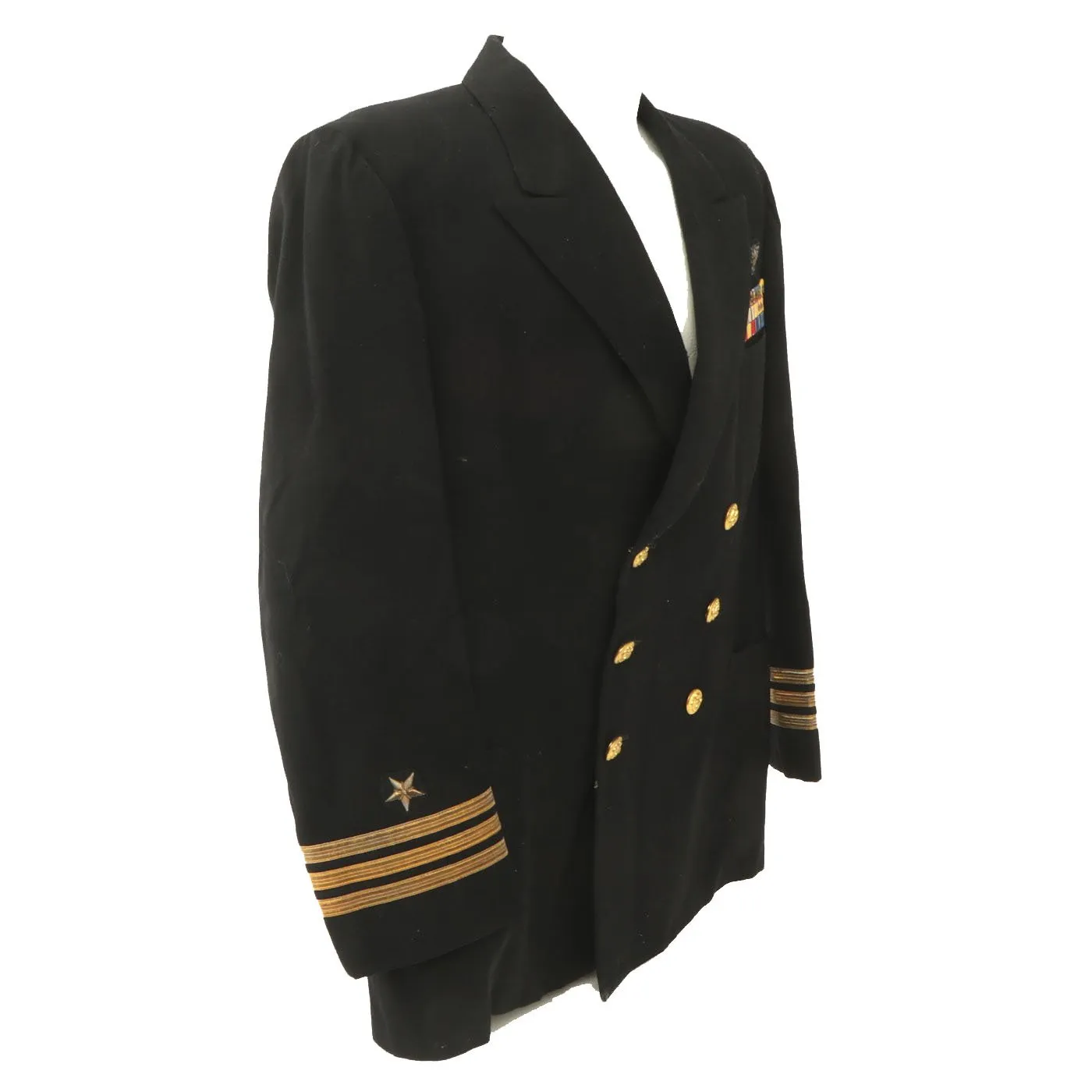 Original U.S. WWII Navy Fighter Squadron VF-72 Highly Decorated Named Service Coat with Original Documents