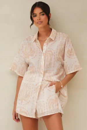 Palmera Shirt & Short Beige