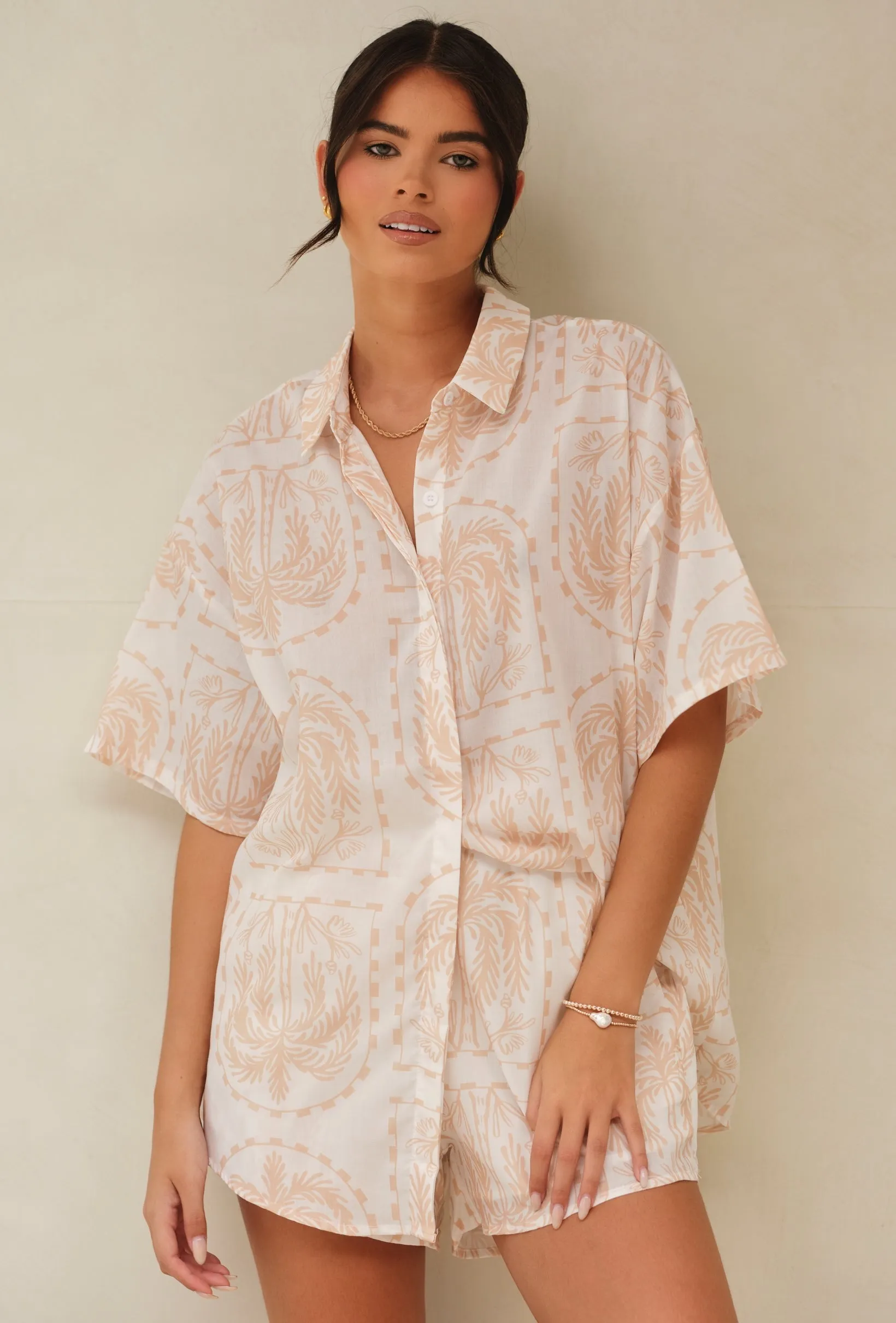 Palmera Shirt & Short Beige