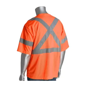 PIP 313-1400-OR/4X ANSI Type R Class 3 and CAN/CSA Z96 X-Back Short Sleeve T-Shirt