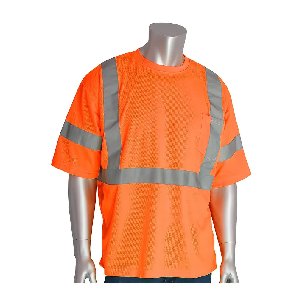 PIP 313-1400-OR/4X ANSI Type R Class 3 and CAN/CSA Z96 X-Back Short Sleeve T-Shirt