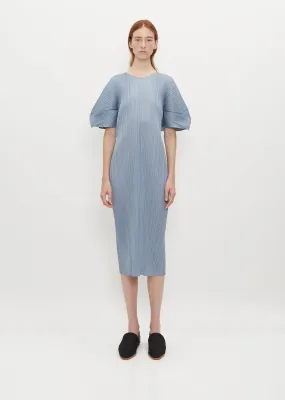 Pleated Wide Sleeve Dress