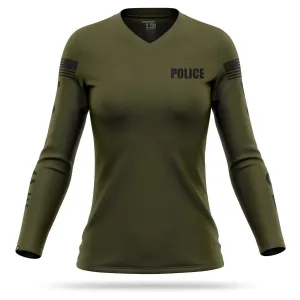 [POLICE] Women's Performance Long Sleeve [GRN/BLK]