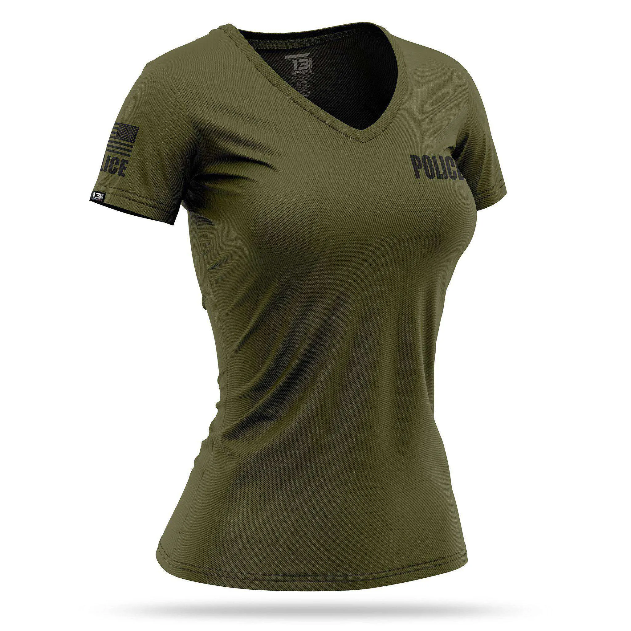 [POLICE] Women's Performance Shirt [GRN/BLK]