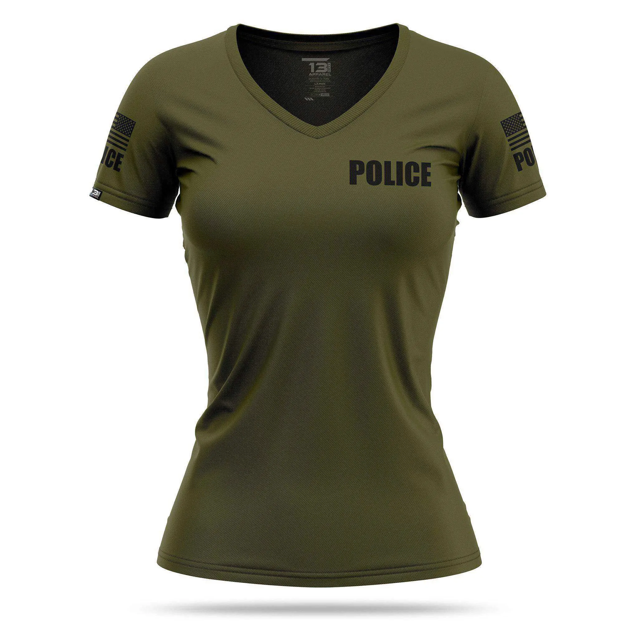 [POLICE] Women's Performance Shirt [GRN/BLK]