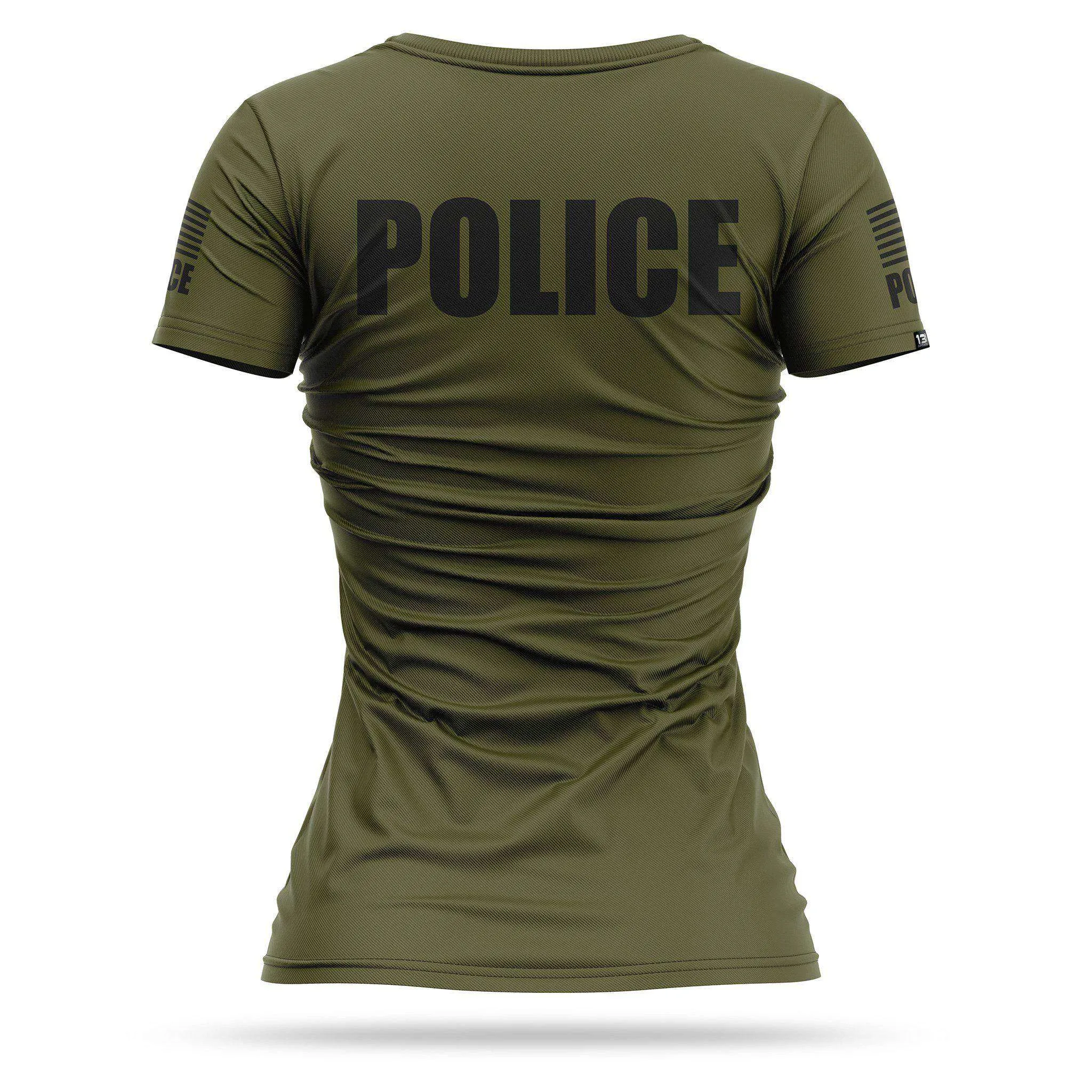 [POLICE] Women's Performance Shirt [GRN/BLK]