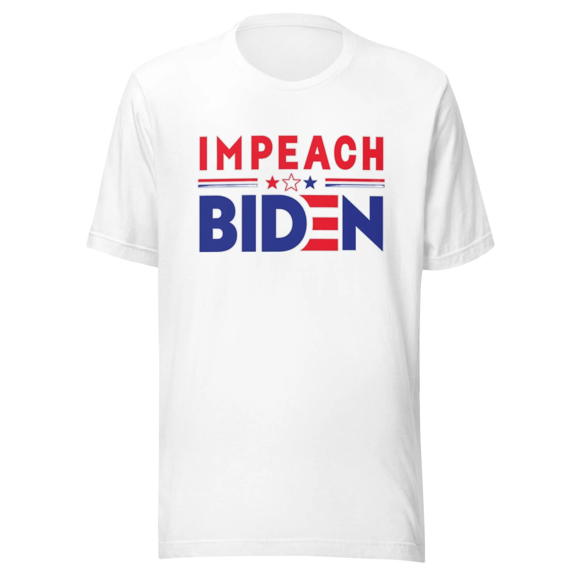 Political T-Shirt Impeach Biden Short Sleeve Ultra Soft Cotton Crew Neck Top