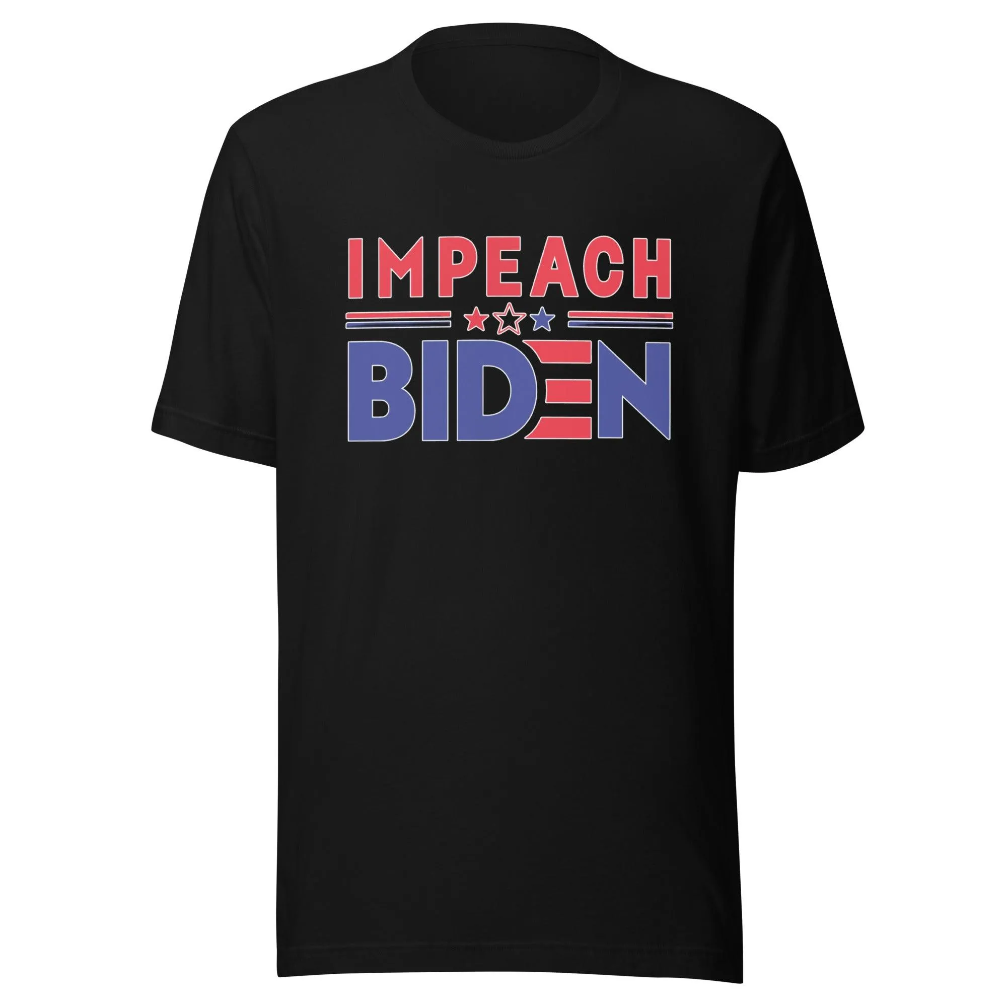 Political T-Shirt Impeach Biden Short Sleeve Ultra Soft Cotton Crew Neck Top