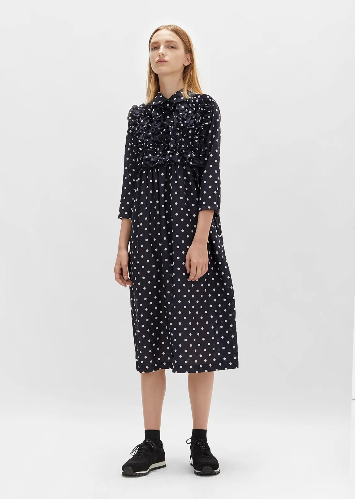 Polyester Broad Dot Print Dress