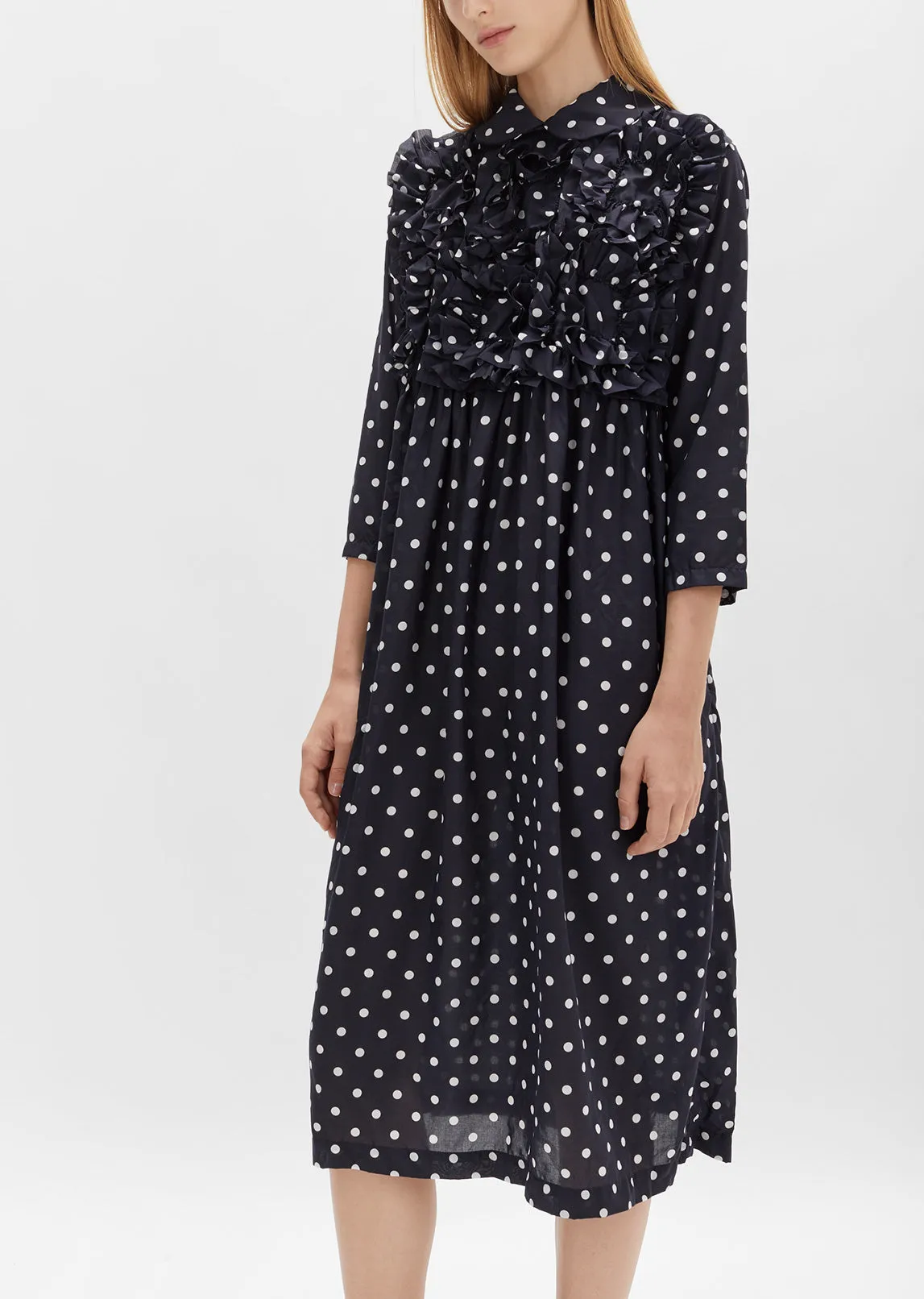 Polyester Broad Dot Print Dress