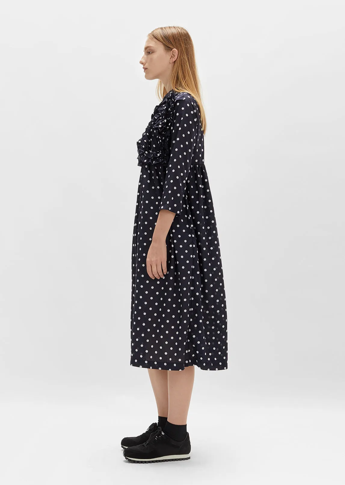 Polyester Broad Dot Print Dress