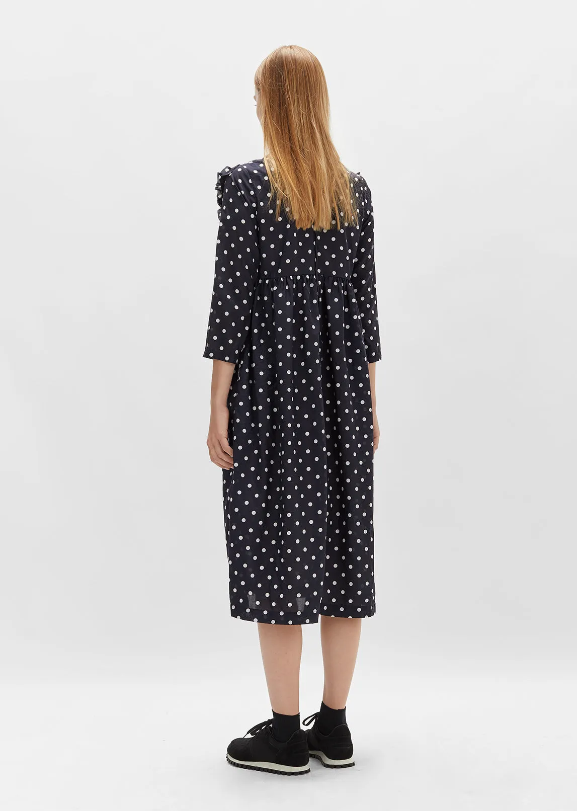 Polyester Broad Dot Print Dress