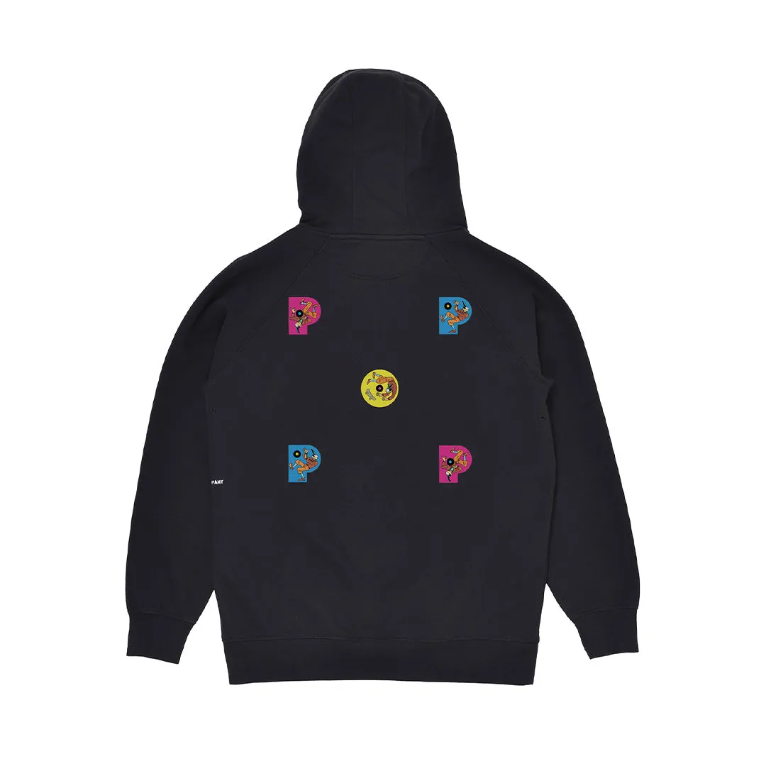 POP TRADING COMPANY(ポップトレーディングカンパニー) / Pop Joost Swarte Hooded Sweat (Black)