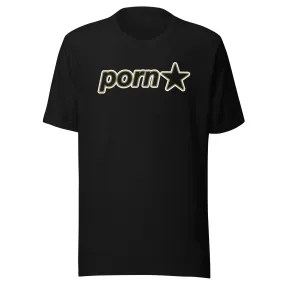 Porn Star T-shirt Short Sleeve 100% Cotton Unisex Crew Neck Top