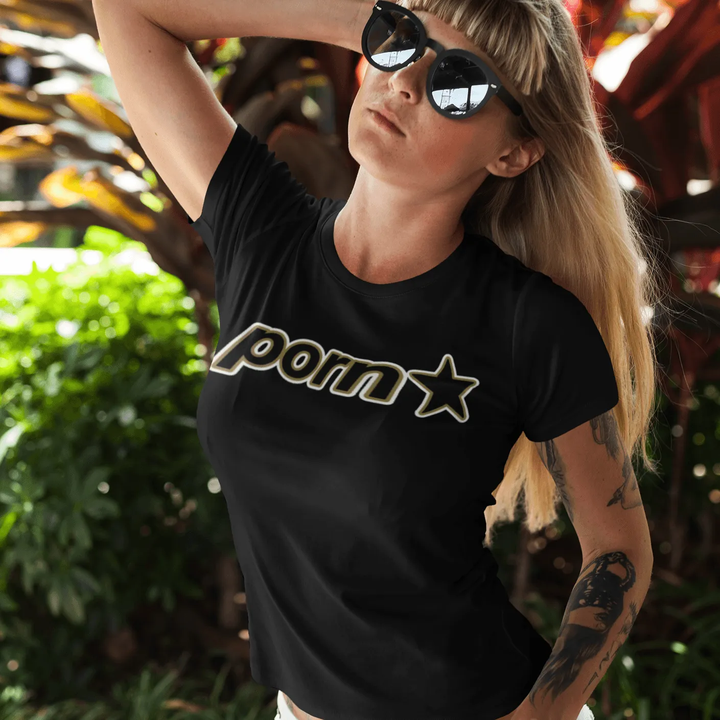 Porn Star T-shirt Short Sleeve 100% Cotton Unisex Crew Neck Top