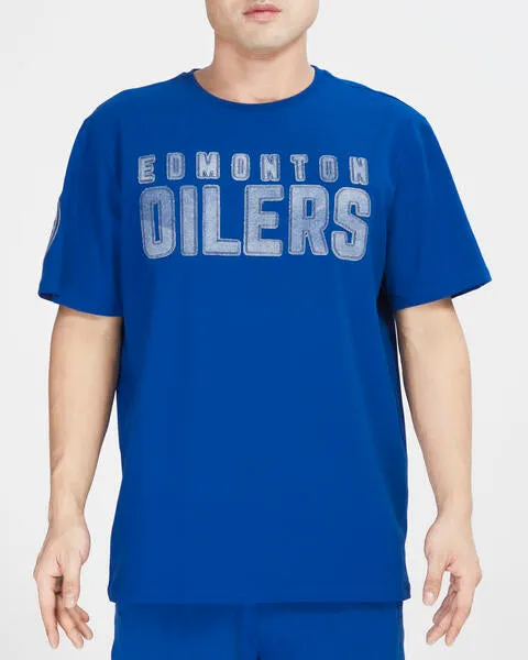 Pro Standard NHL Men's Edmonton Oilers Varsity Blues T-Shirt