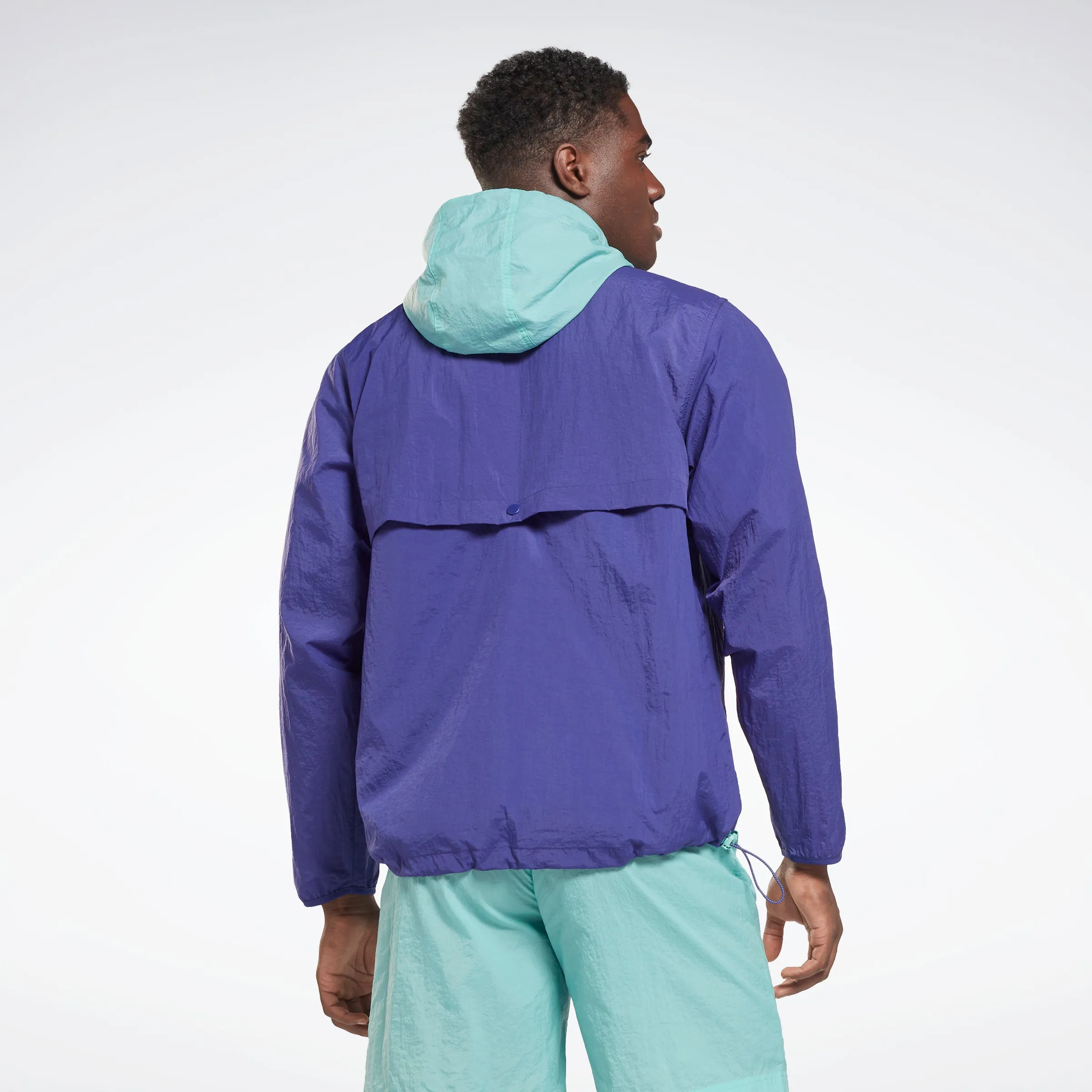 Reebok Apparel Men Lightweight Woven Parka Jacket Bold Purple