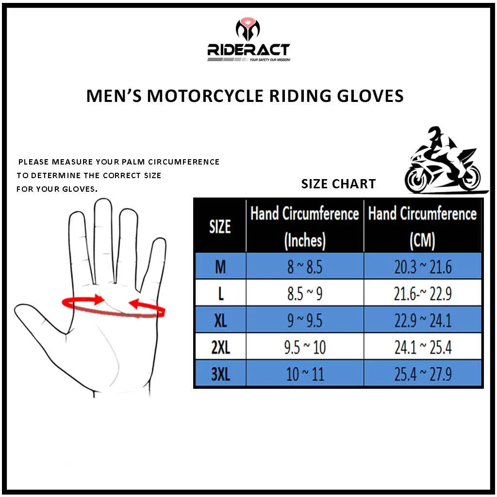 RIDERACT® Men Winter Motorcycle Gloves Waterproof