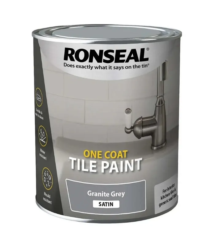 Ronseal One Coat Water Based Tile Paint - 750ml