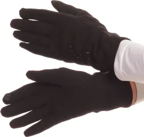 Sakkas Lidy Leather Embroidered Comfortable Warm Snow Touch Screen Finger Gloves