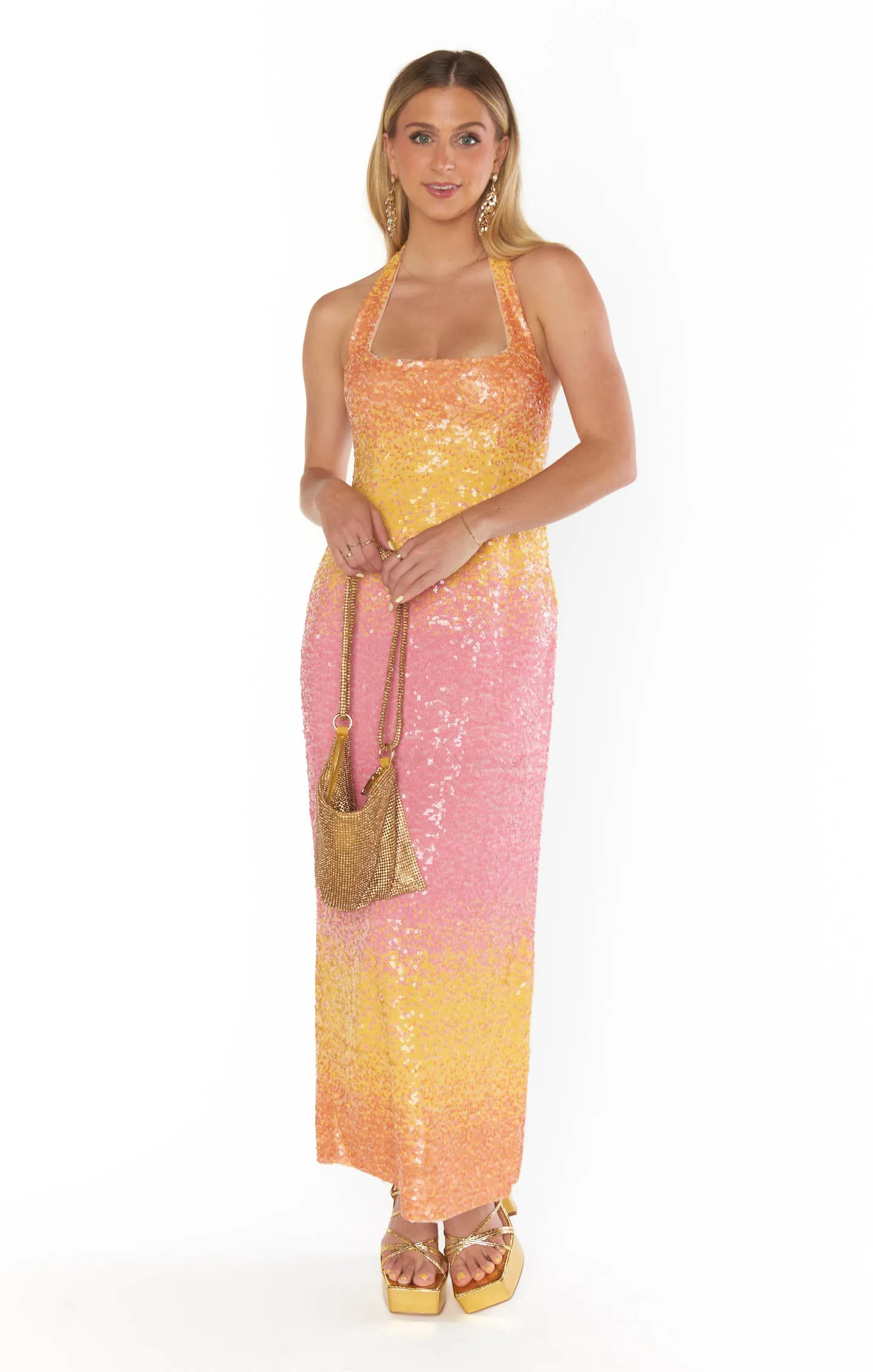 Samba Midi Dress ~ Sundown Ombre Sequins