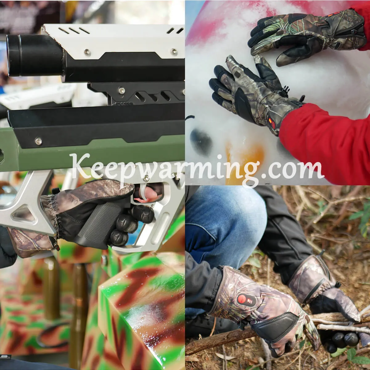 Savior Thick Camo Heated Gloves For Hunting ｜Water Resistant Rechargeable Battery Powered Gloves