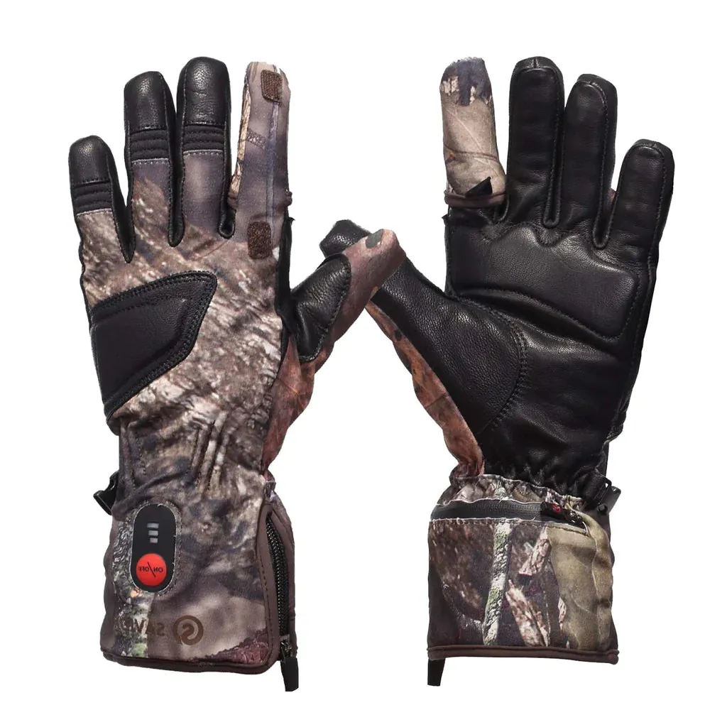 Savior Thick Camo Heated Gloves For Hunting ｜Water Resistant Rechargeable Battery Powered Gloves