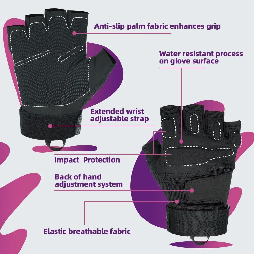 Seibertron S.O.L.A.G 1/2 Finger / Fingerless / Half Finger Multi-function Sports Gloves