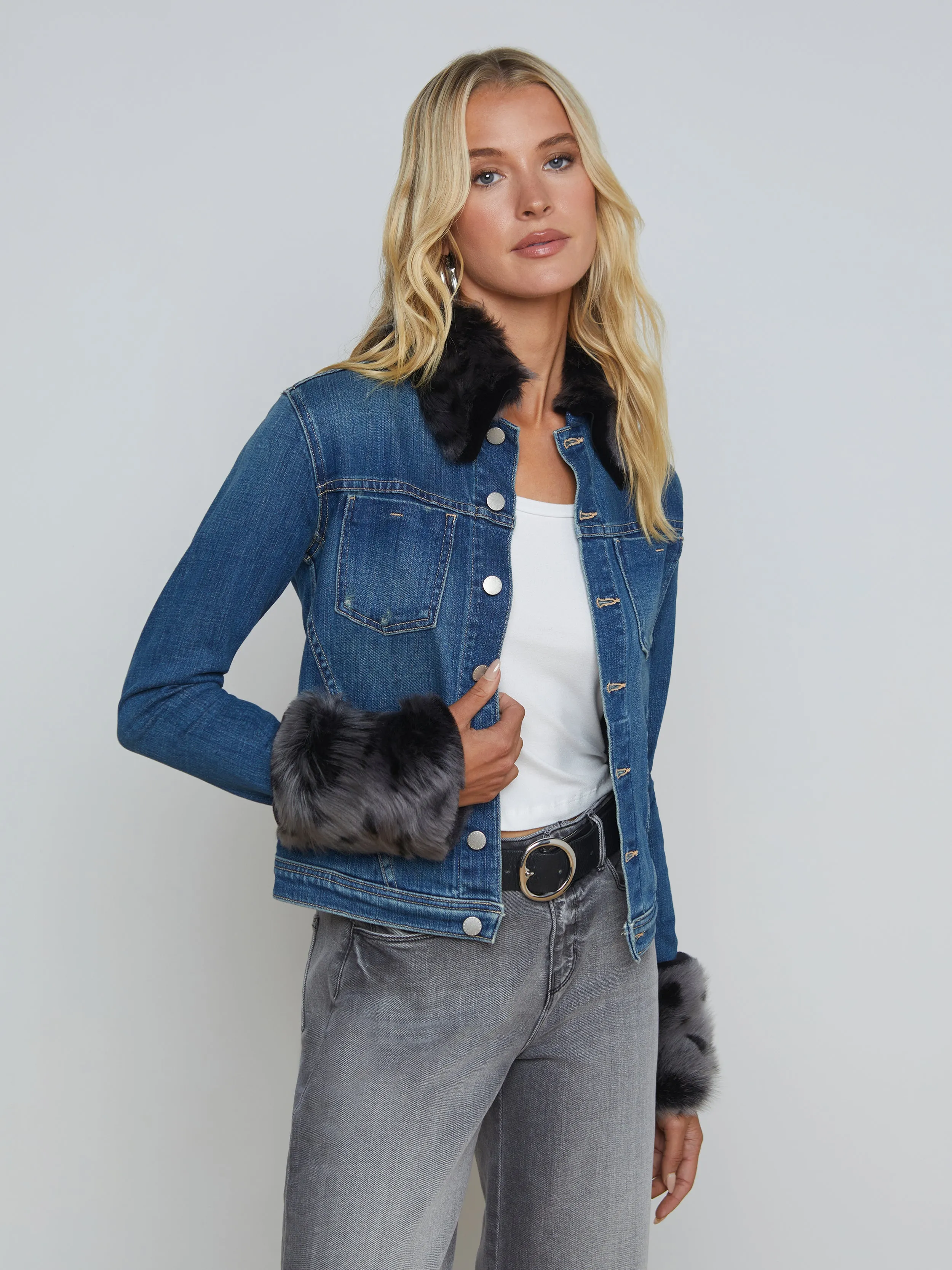 Shea Shearling Denim Jacket