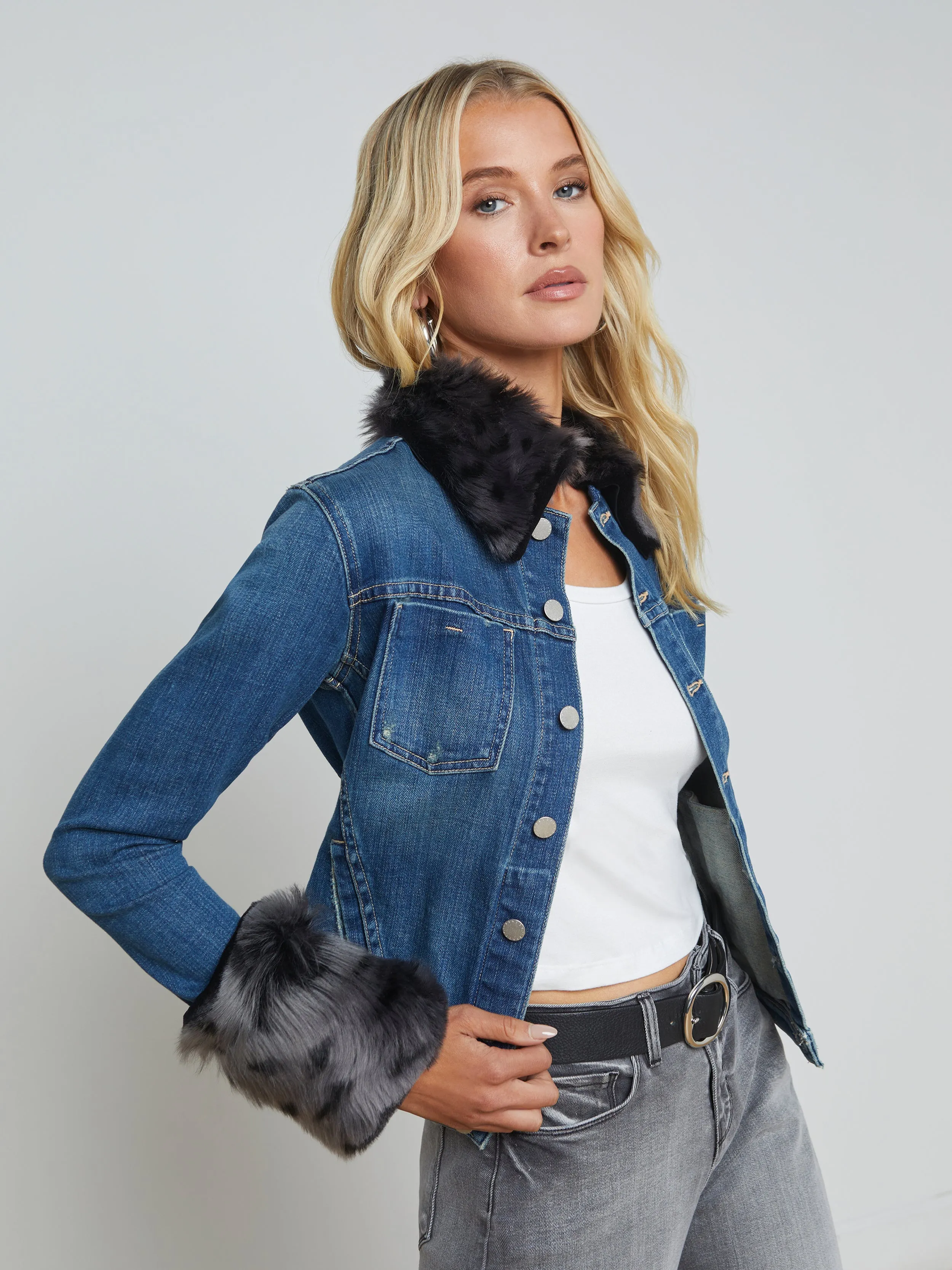 Shea Shearling Denim Jacket