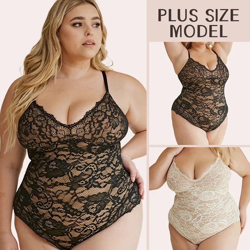 SheCurve® Plus Size Sexy Lace Bodysuits