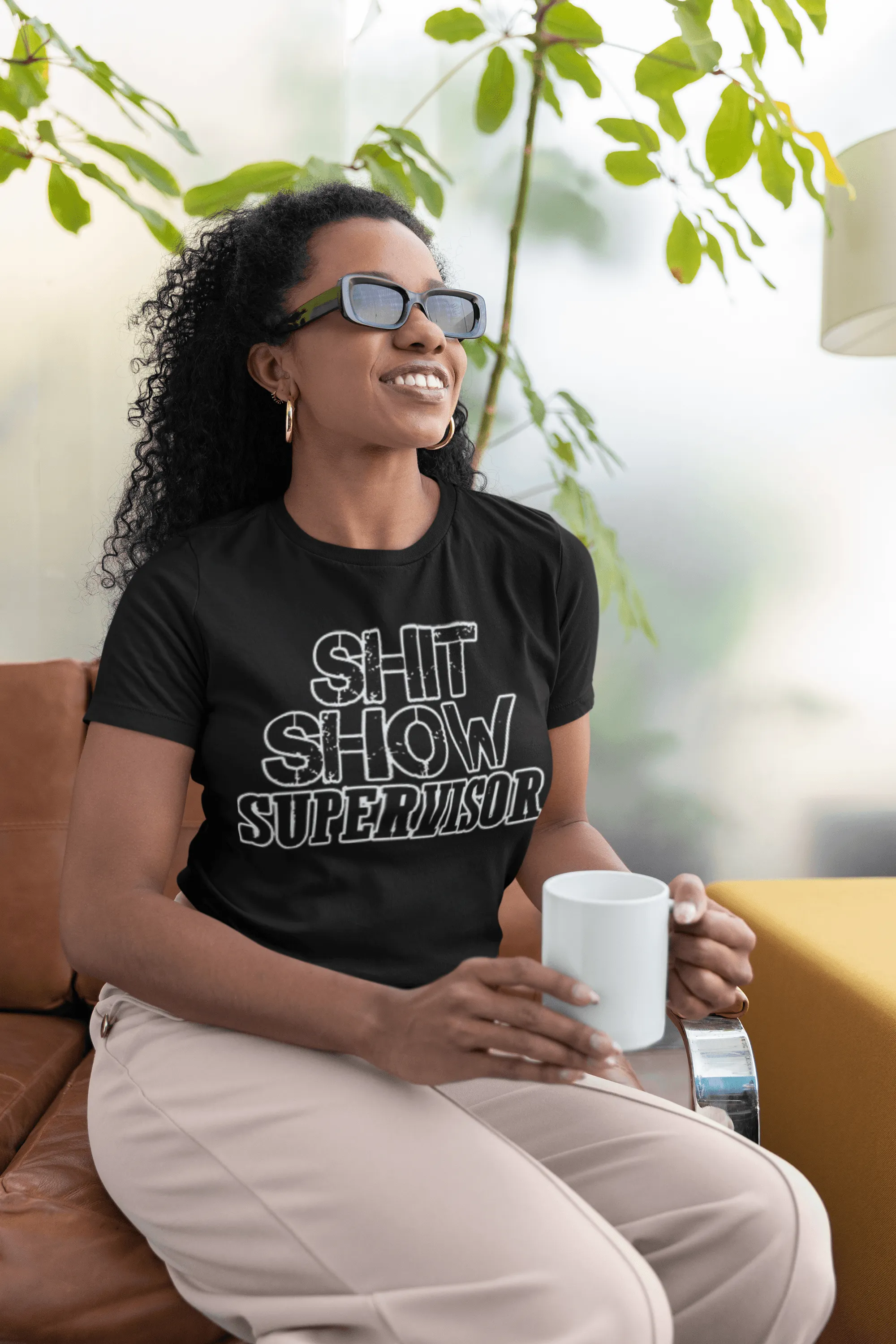 Short Sleve T-shirt Shit Show Supervisor Ultra Soft Cotton Unisex Crewneck Top