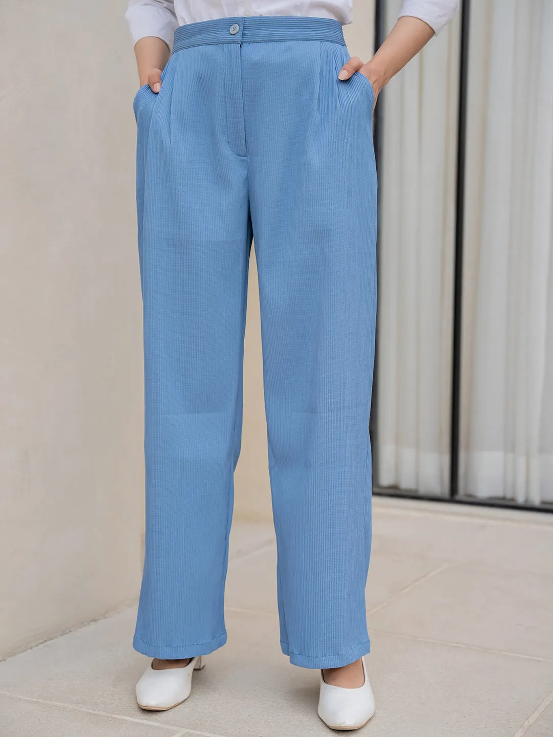 Star Line Blue Formal Pants