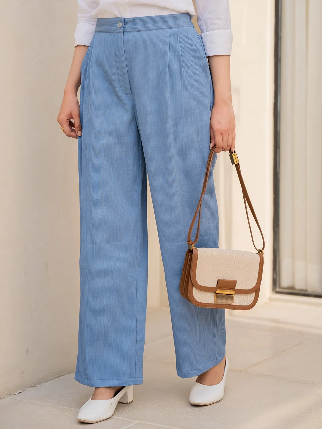 Star Line Blue Formal Pants