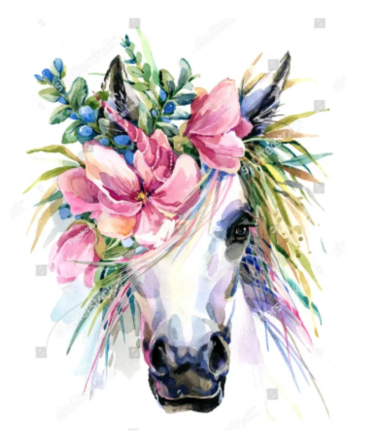 Sublimation Transfer Watercolor Unicorn