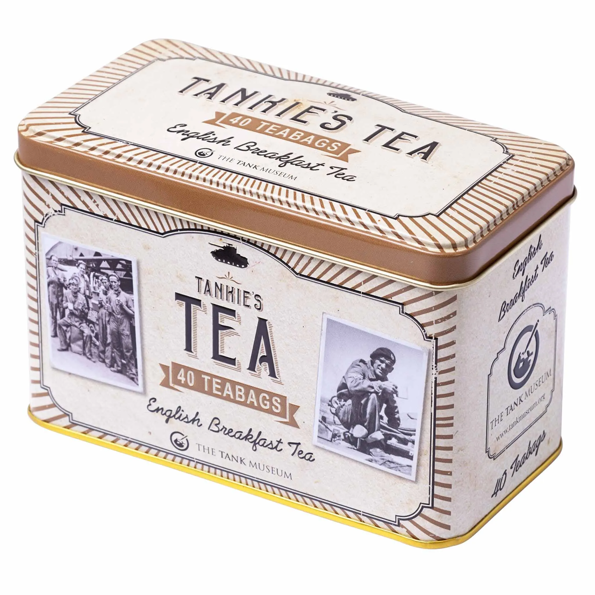 Tankies Tea Tank Museum Classic Tea Tin with 40 English Breakfast Teabags