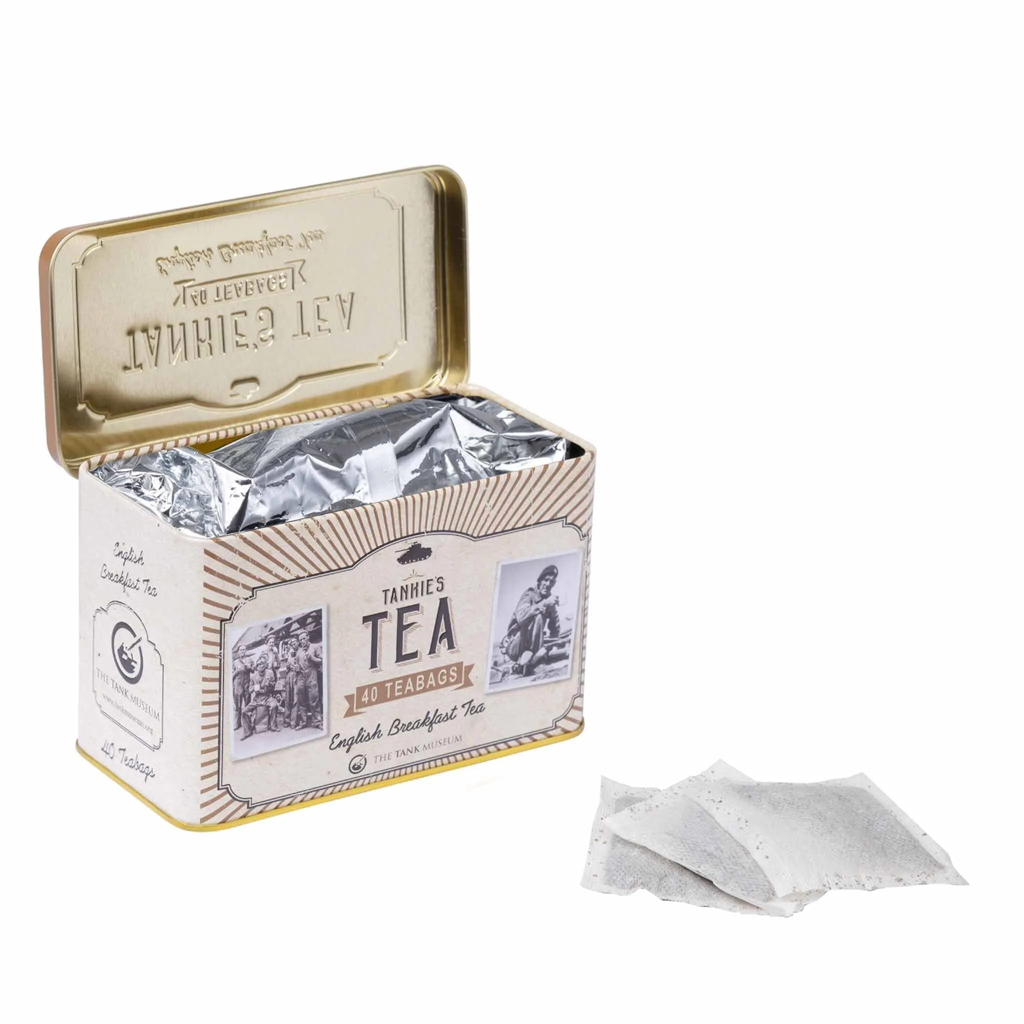 Tankies Tea Tank Museum Classic Tea Tin with 40 English Breakfast Teabags