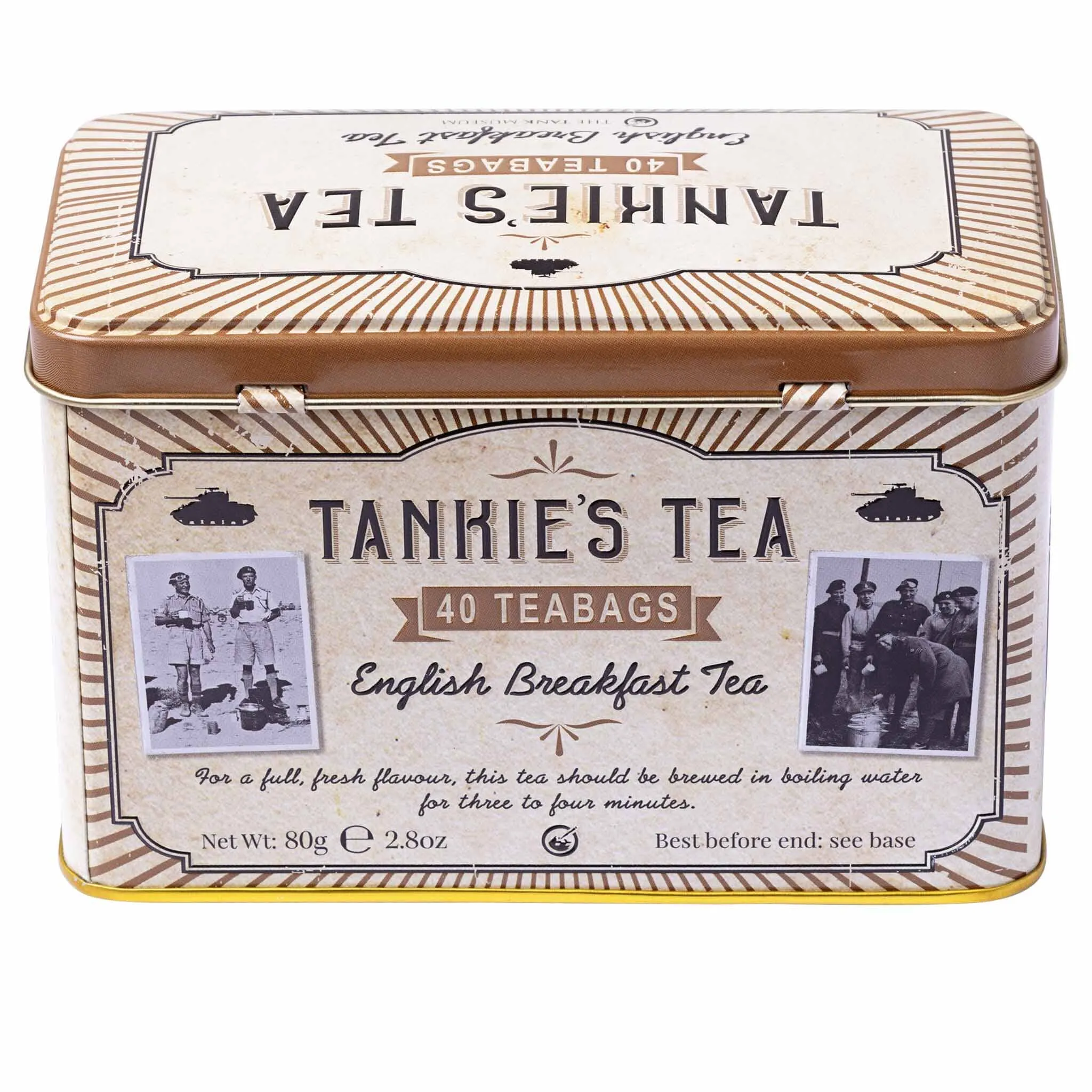 Tankies Tea Tank Museum Classic Tea Tin with 40 English Breakfast Teabags