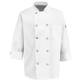 Ten Pearl Button Chef Coat 0423 - White