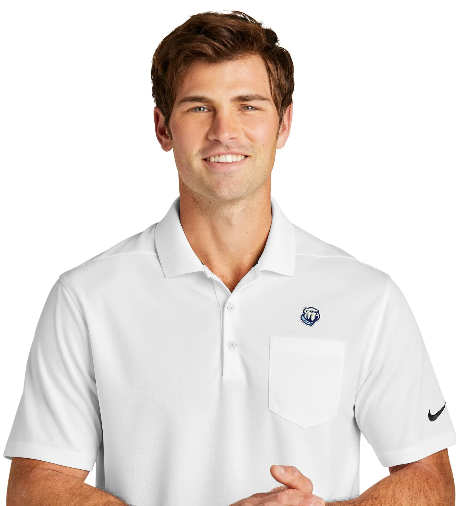 The Citadel Bulldog Nike Dri-FIT Micro Pique 2.0 Pocket Polo