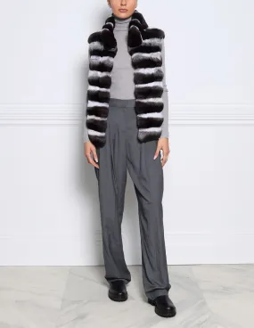 The Lydia Chinchilla Fur Vest