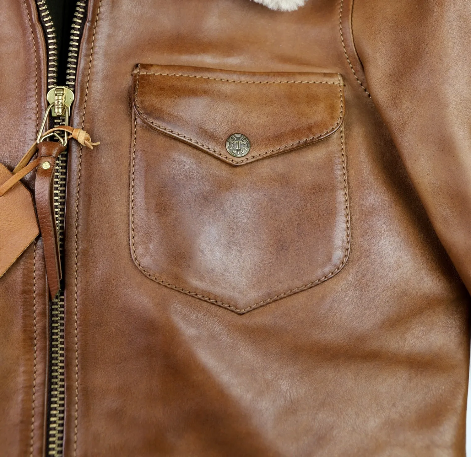 Thedi Memphis Jacket, size Small, Bruciato Horsehide