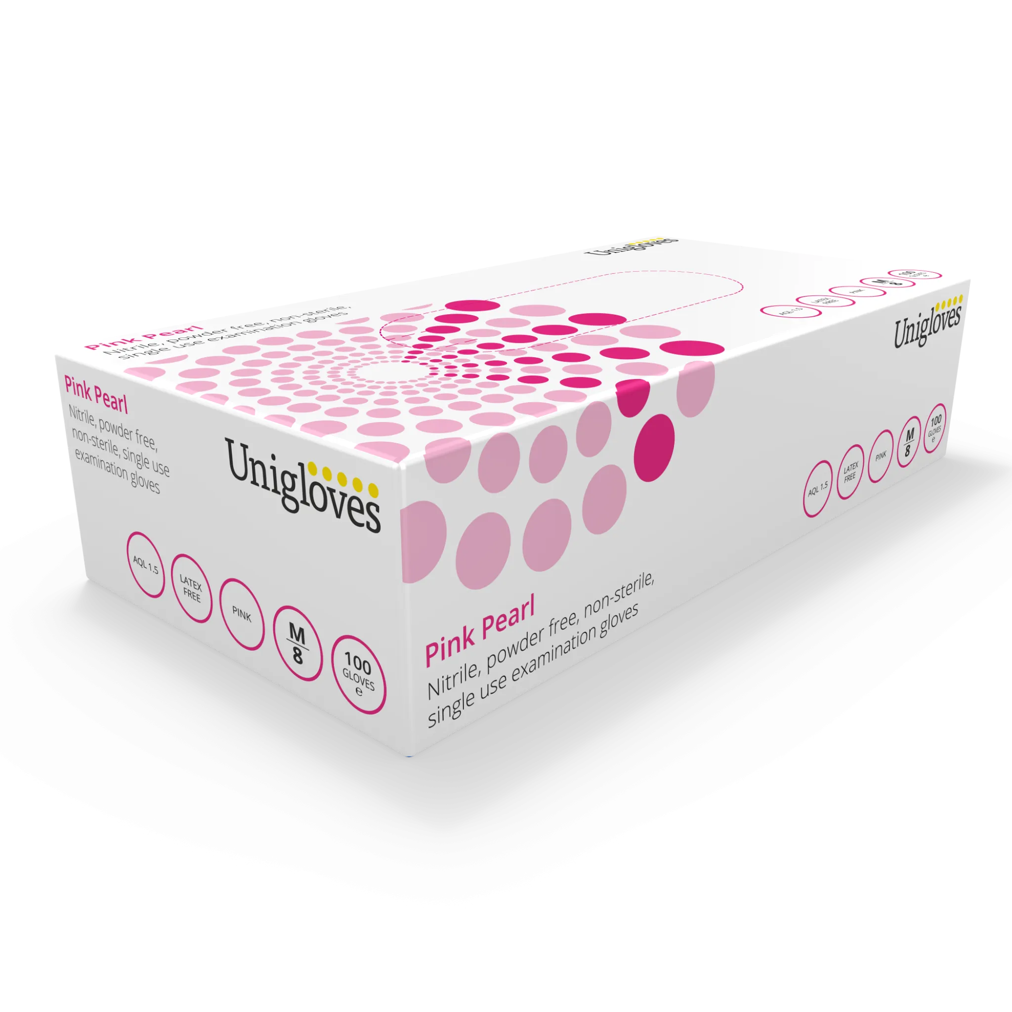 Unigloves PINK PEARL Nitrile Examination Gloves - GP005