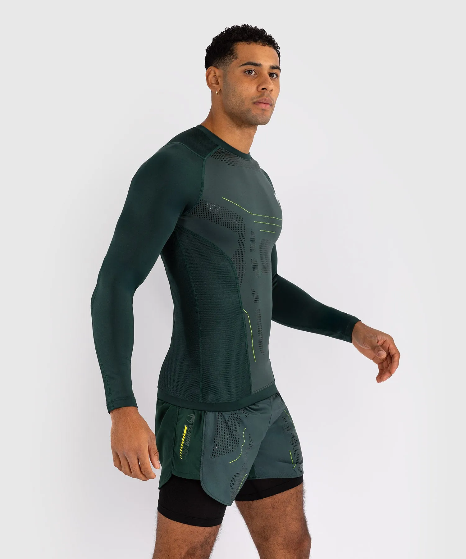 Venum Technical 3.0 Long Sleeve Rashguard - Forest Green