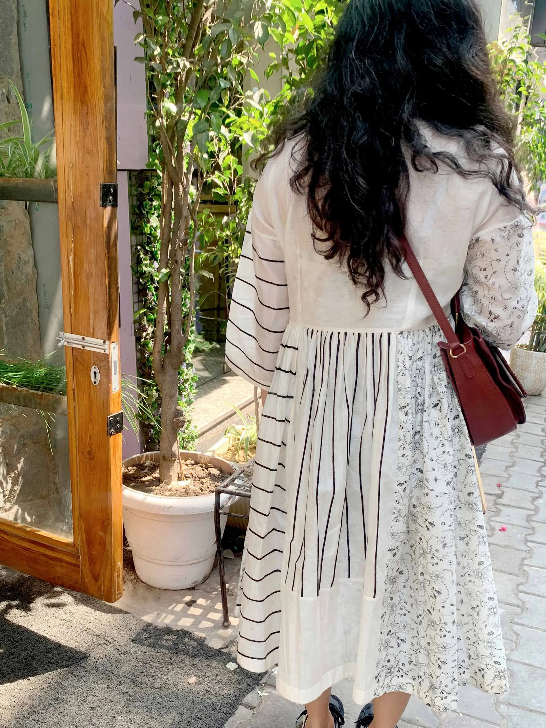 White Drawstring Dress And Slip