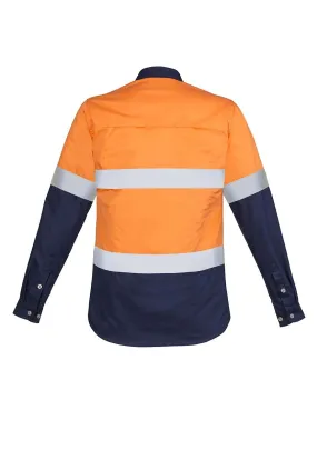 Womens Hi Vis Spliced Industrial Shirt - Hoop Taped