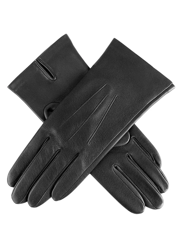 Women's Three-Point Leather Gloves