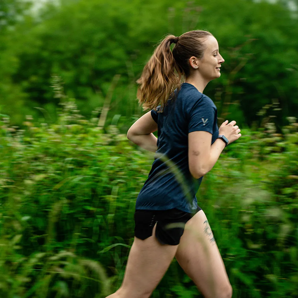 Womens Volta Tech Tee (Navy)