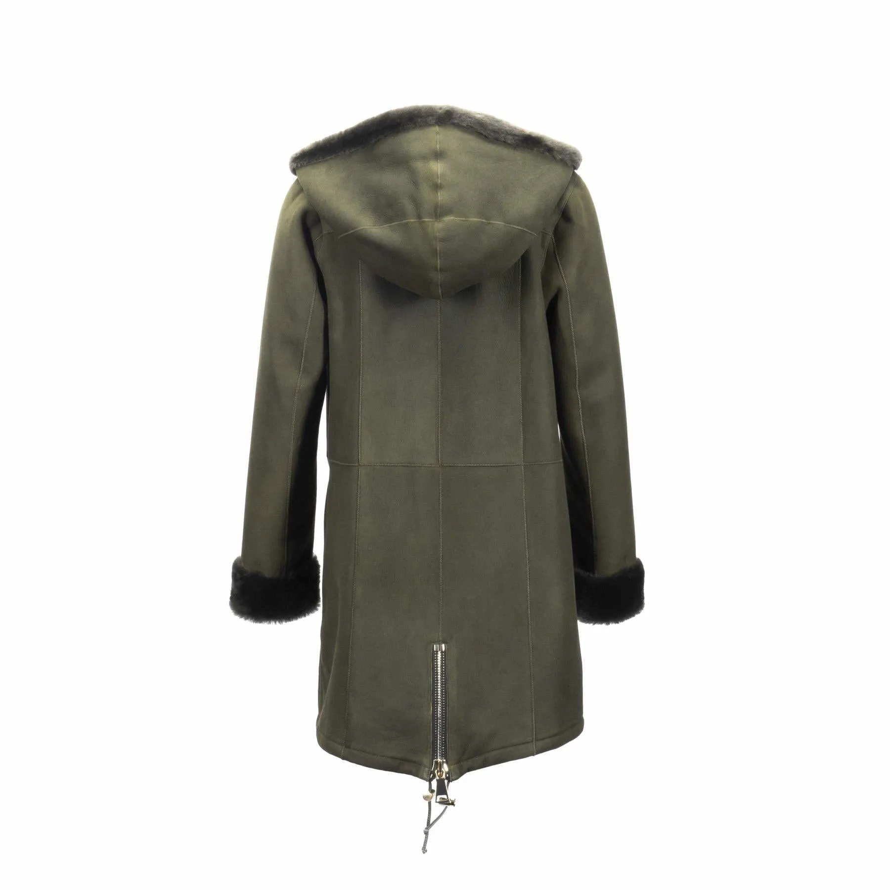 Zip Detail Jacket -Women's Shearling Jacket